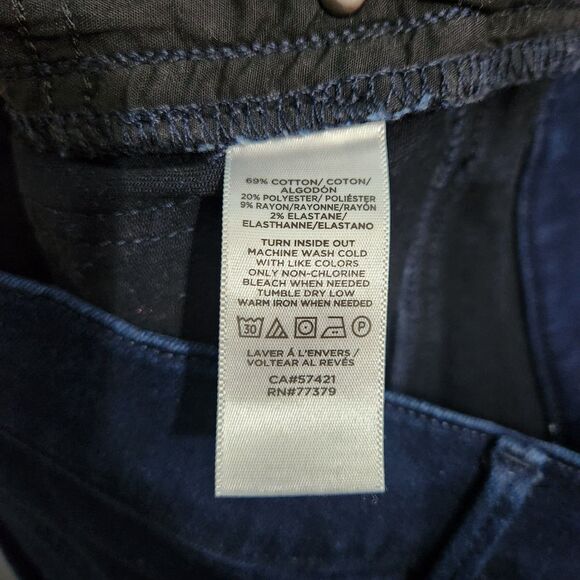 Ann Taylor Women 8 Dark Wash Button Fly High Rise Skinny Jeans - Picture 6 of 10